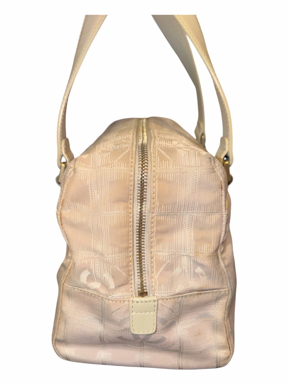 Chanel Vintage Cream New Travel Line Jacquard Bowler Bag - Picture 4 of 9